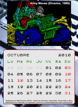 Calendario Speccy de Neil Parsons